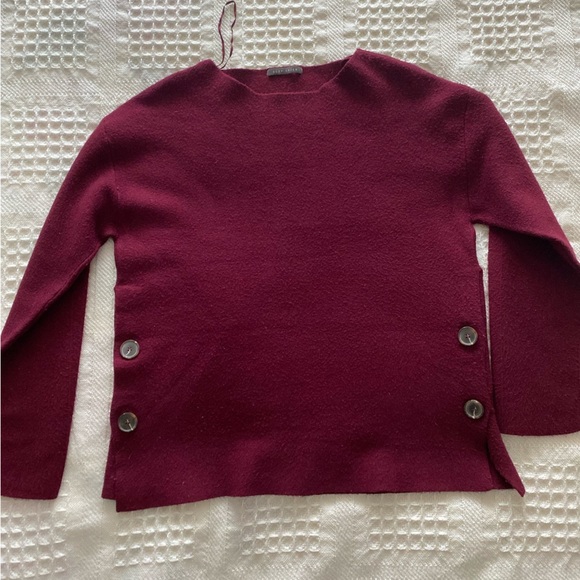 Suzan Shier Women’s Sweater Tunic Wine Color Size L - Picture 1 of 8